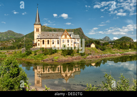 Vagan Kirche - Kathedrale der Lofoten Stockfoto