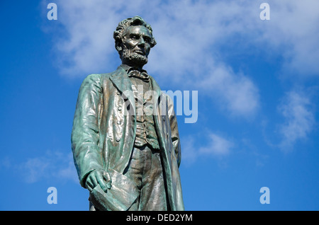 Statue von Abraham Lincoln in Edinburgh Teil des Denkmals für schottisch-amerikanischer Soldaten, die im amerikanischen Bürgerkrieg gekämpft. Stockfoto