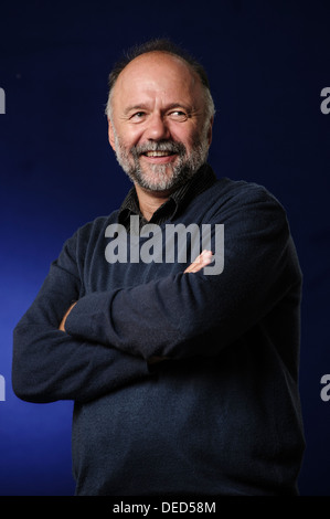 Andrey Kurkov, ukrainischer Schriftsteller, Teilnahme an der Edinburgh International Book Festival, Samstag, 10. August 2013. Stockfoto