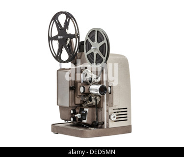 Vintage home-cinema Film-Projektor isoliert. Stockfoto