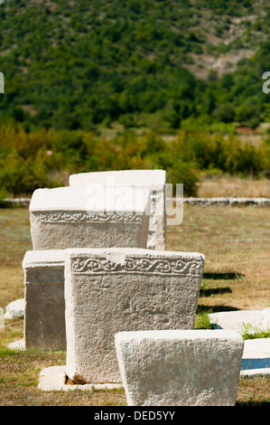 "Stecak" Nekropole von Radimlja, befindet sich in der Nähe von Stolac, Bosnien-Herzegowina, Europa. Stockfoto