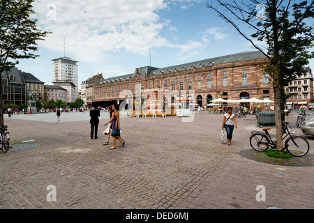 Blick über den Platz Kléber in Straßburg, Frankreich Stockfoto