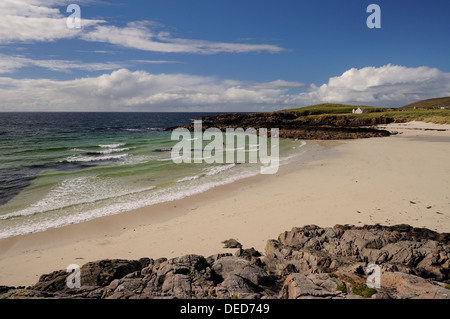 Clachtoll Bay und Clachtoll Strand, Assynt, Sutherland, North West Schottland Stockfoto