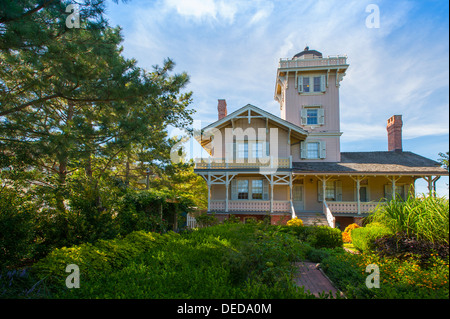 USA New Jersey NJ NJ Norden Wildwood Hereford Inlet Leuchtturm erbaut 1874 Victorian Stockfoto