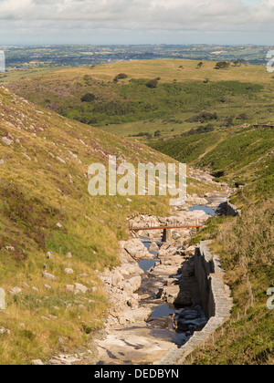 in der Nähe der Quelle des Flusses Bann in Nordirland ist es fast nach einem heißen Sommer ausgetrocknet Stockfoto