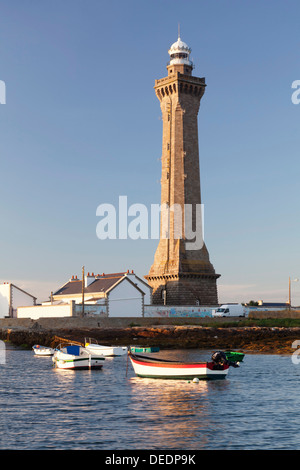 Leuchtturm von PHARE-d'Eckmuhl, Penmarc'h, Finistere, Bretagne, Frankreich, Europa Stockfoto