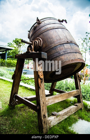 Eichenfässern. Stockfoto