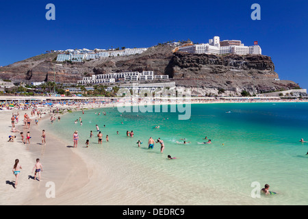 Playa de Los Amadores, Gran Canaria, Kanarische Inseln, Spanien, Atlantik, Europa Stockfoto