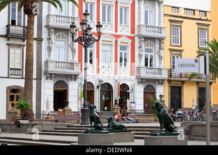 Plaza de Santa Ana in Vegueta Bezirk, Stadt von Las Palmas, Insel Gran Canaria, Kanarische Inseln, Spanien, Europa Stockfoto
