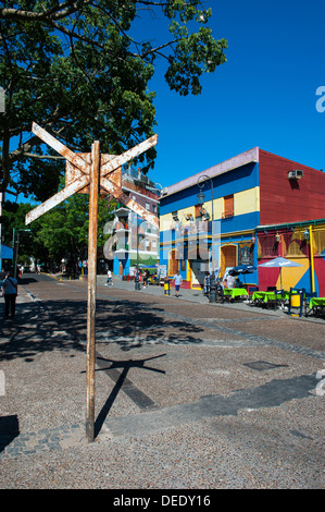 Bunte Häuser im Stadtteil La Boca in Buenos Aires, Argentinien, Südamerika Stockfoto