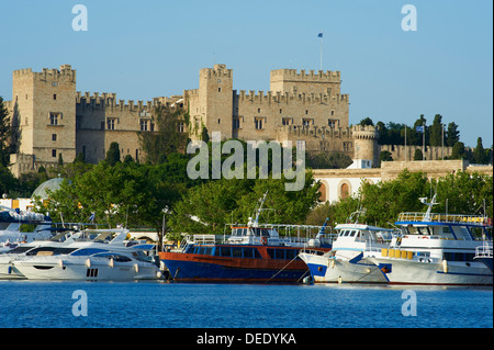 Festung und Palast der Großmeister, UNESCO-Weltkulturerbe, Rhodos Stadt, Rhodos, Dodekanes, griechische Inseln, Griechenland Stockfoto