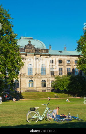 Palaisgarten Parken außerhalb Japanisches Palais Japanisches Palais Gehäuse Völkerkundemuseum Neustadt Dresden Deutschland Europa Stockfoto