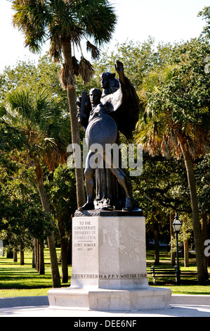 Charleston SC Konföderierten Verteidiger Statue Stockfoto