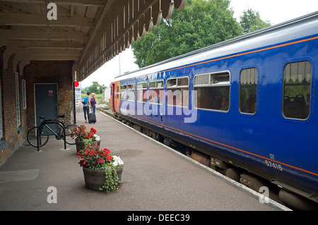 Melton-Bahnhof an der East Suffolk-Nebenbahn Stockfoto