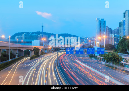 Shenzhen-Nacht Stockfoto