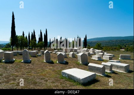 "Stecak" Nekropole von Radimlja, befindet sich in der Nähe von Stolac, Bosnien-Herzegowina, Europa. Stockfoto