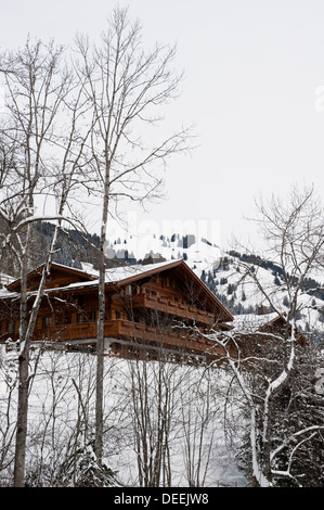 Chalet in Gstaad mit Interior Design von Tino Zervudachi Stockfoto