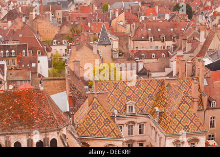 Blick über die Dächer von Dijon, Burgund, Frankreich, Europa Stockfoto