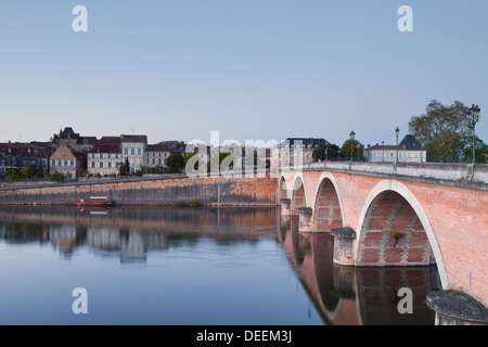 Die alte Stadt Bergerac in der Fluss Dordogne, Dordogne, Frankreich, Europa Stockfoto