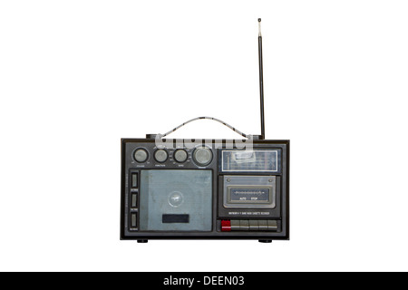Boom-Box isoliert auf weißem Hintergrund Stockfoto