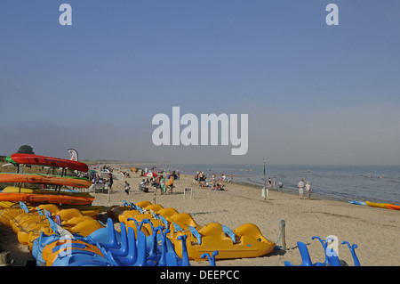 Knoll Strand Studland Bay Isle of Purbeck mit Blick in Richtung Poole Harbour Dorset-England Stockfoto