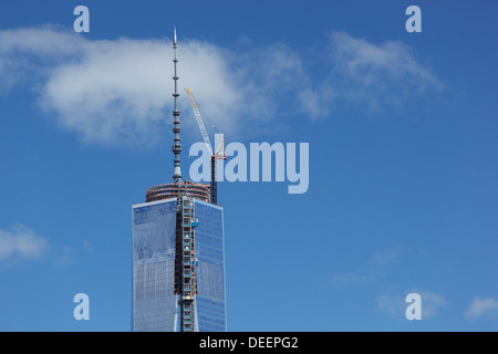 Der Freedom Tower im Bau im Juni 2013 in New York City, USA. Stockfoto