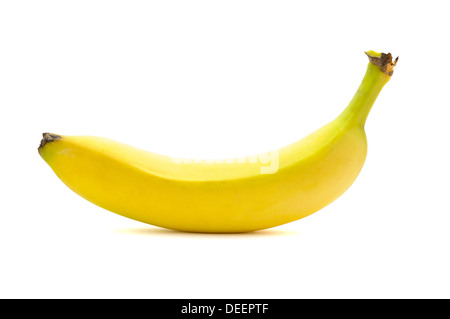 frische gelbe Banane isoliert auf weißem Hintergrund Stockfoto