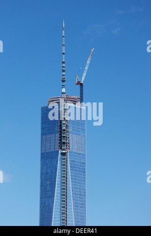 Der Freedom Tower im Bau im Juni 2013 in New York City, USA. Stockfoto