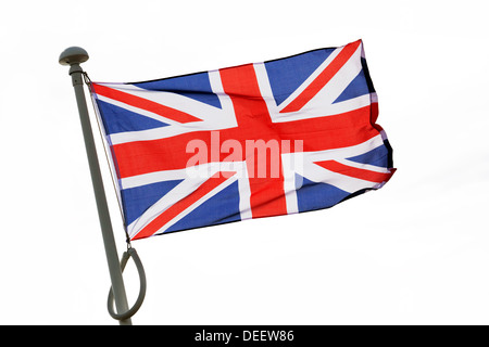 Union Jack Flagge ausgeschnitten, UK Stockfoto