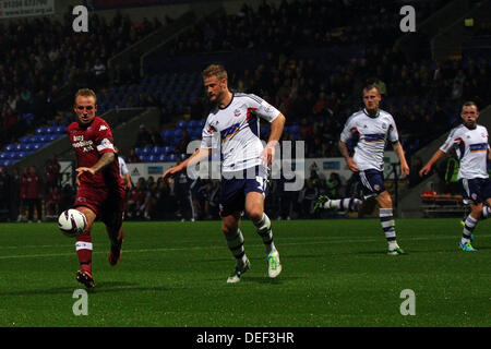 Bolton, UK. 17. September 2013. Johnny Russell von Derby County in Aktion während der Meisterschaftsspiel zwischen Bolton Wanderers und Derby County aus dem Reebok Stadium. Bildnachweis: Action Plus Sport Bilder/Alamy Live News Stockfoto