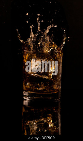 Whisky-splash Stockfoto