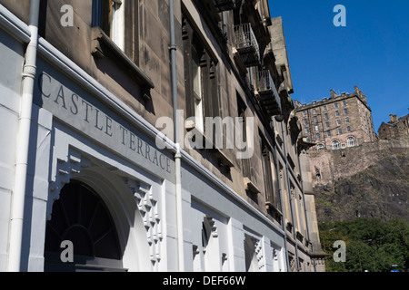 Terrasse Restaurant Edinburgh Castle Stockfoto