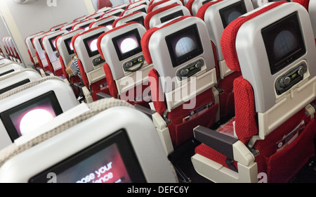 Virgin Atlantic Airbus 330-600 Kabine leer Stockfoto