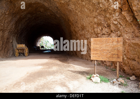 Der Haupteingang in das Naturreservat Zingaro in der Provinz von Trapani, Sizilien. Stockfoto