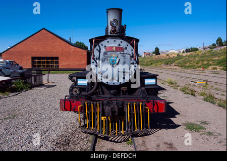 La Trochita, der alte Patagonien-Express zwischen Esquel und El Maiten in Provinz Chubut, Patagonien, Argentinien, Südamerika Stockfoto