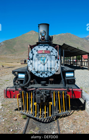 La Trochita, der alte Patagonien-Express zwischen Esquel und El Maiten in Provinz Chubut, Patagonien, Argentinien, Südamerika Stockfoto