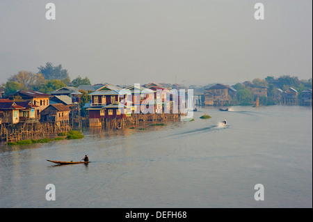 Nampan Dorf, Inle-See, Shan State in Myanmar (Burma), Asien Stockfoto