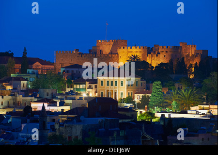 Festung und Palast der Großmeister, UNESCO-Weltkulturerbe, Rhodos Stadt, Rhodos, Dodekanes, griechische Inseln, Griechenland Stockfoto