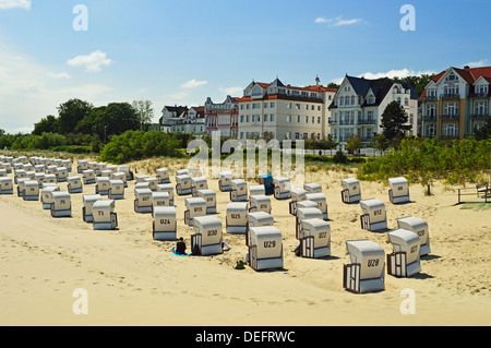 Strandkörbe, Bansin, Usedom, Ostsee, Mecklenburg-Vorpommern, Deutschland, Europa Stockfoto