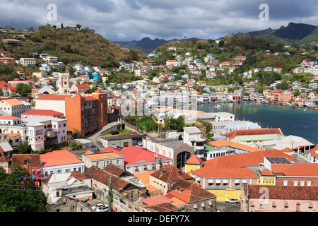 Downtown St. Georges, Grenada, Windward Islands, West Indies, Karibik, Mittelamerika Stockfoto