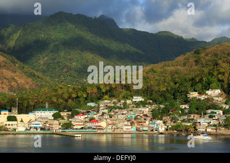 Stadt von Soufrière, St. Lucia, Windward Islands, West Indies, Karibik, Mittelamerika Stockfoto