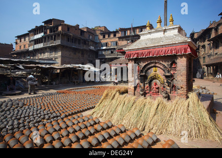 Töpfer Square, Bhaktapur, UNESCO World Heritage Site, Kathmandu-Tal, Nepal, Asia Stockfoto