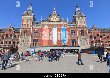 Central Train Station, Amsterdam, Niederlande, Europa Stockfoto