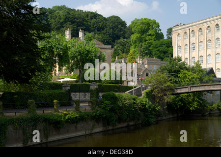 Fluß Avon, Bradofrd on Avon, Wiltshire, England. Stockfoto