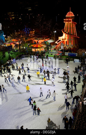 Winter-Wunderland, Cardiff Civic Centre, Cardiff, Wales, UK Stockfoto