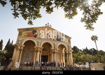 Die Basilika der Agonie (Kirche aller Nationen) im Garten von Gethsemane, Jerusalem, Israel, Nahost Stockfoto