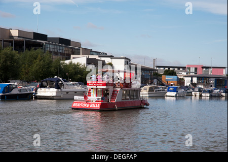 Die "Brayford Belle" in "Brayford Pool" und Marina, Lincoln Stockfoto