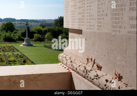 Thiepval-Denkmal, Missing, Friedhof der französischen und britischen unbekannte Soldaten, Somme, Frankreich Stockfoto