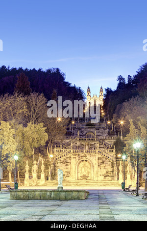 Heiligtum der Nossa Senhora Dos Remédios (unserer lieben Frau von Heilmittel), Lamego, Portugal. Stockfoto