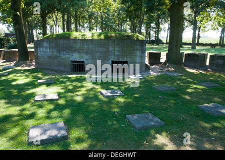 Der deutsche Soldatenfriedhof Langemarck vom ersten Weltkrieg, auffallende Ypres, Belgien Stockfoto